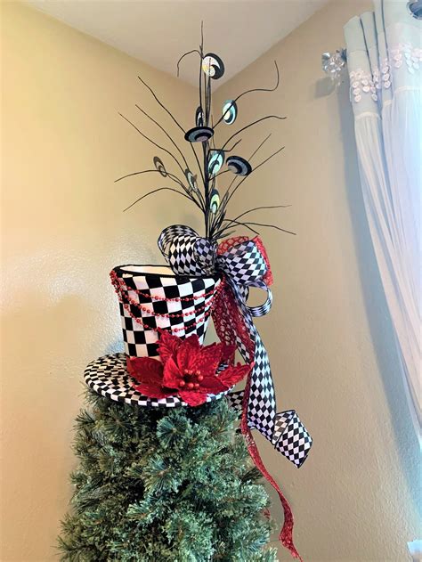 Extra Large Christmas Tree Topper Tree Topper Bow Black Etsy