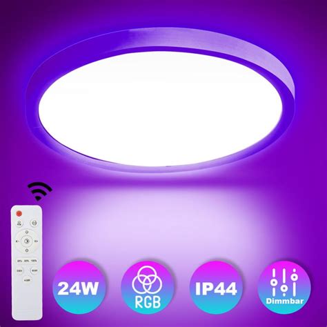 Plafonnier W Led Backlight Dimmable Wifi Plafonnier Avec T L Commande