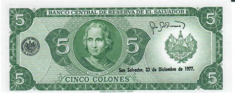 El Salvador Colones Banknote Geldschein Unc Ma Shops