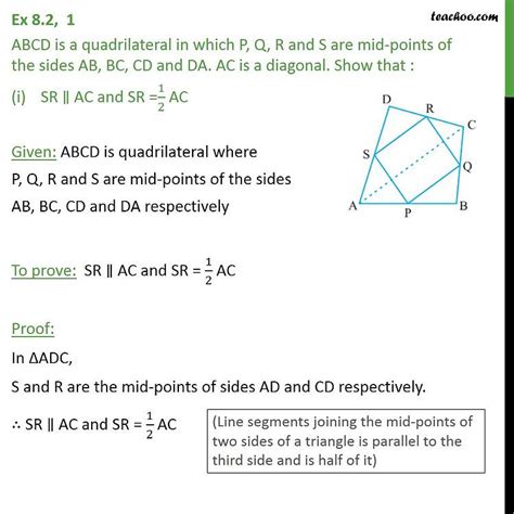 Ex 8 2 1 Class 9 ABCD Is A Quadrilateral In Which P Q R And S