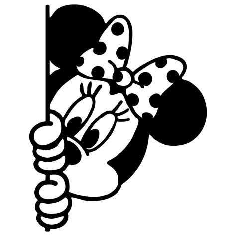 51 Peeking Minnie V2 Vinyl Decal Sticker Car Window Laptop Disney Mouse Mickey Ebay