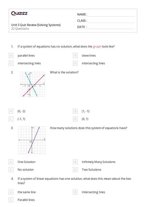 One Variable Equations Worksheets For Rd Class On Quizizz