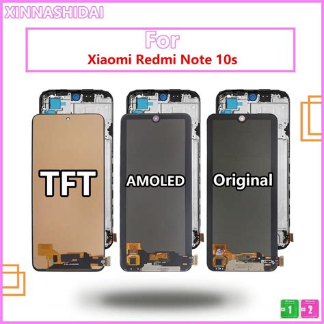 หนาจอแสดงผล LCD ดจทล LCD สาหรบ Xiaomi Redmi Note 10s m2101k7bg