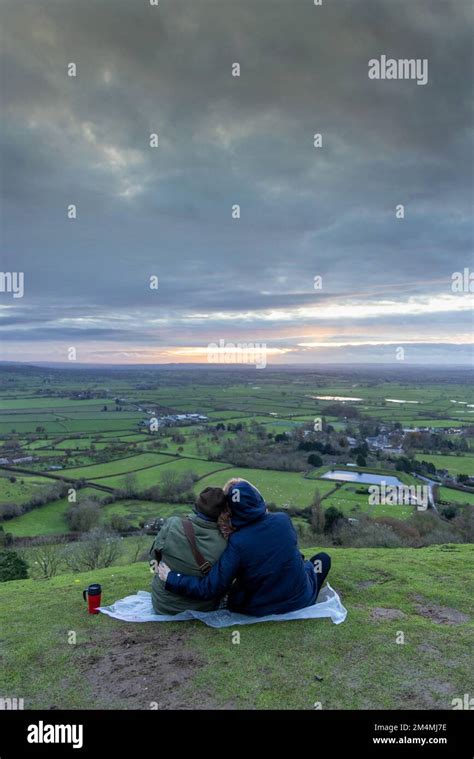 December 2022 Lovers Enjoying The Winter Solstice On The Tor At