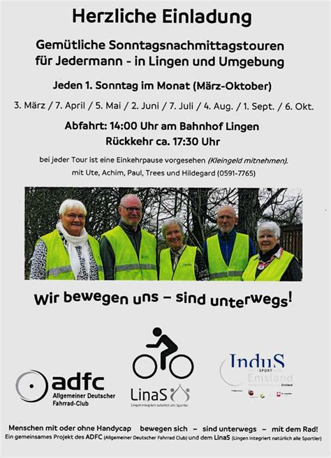 Das Team Adfc Lingen Allgemeiner Deutscher Fahrrad Club L Dt