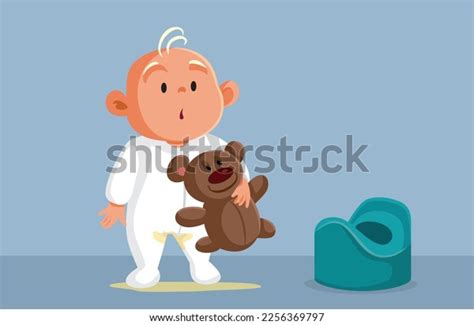 Little Infant Trying Potty Training Having Stock Vector (Royalty Free) 2256369797 | Shutterstock