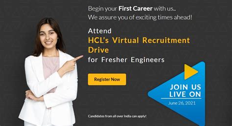 New Jobs Updates Hcl Recruitment Drive Freshers Graduate