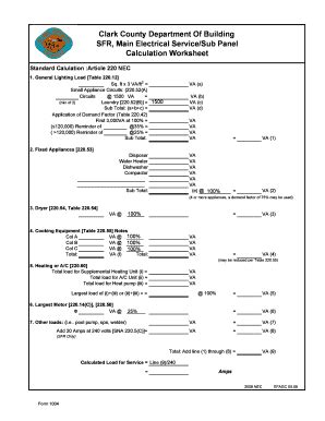 Residential Electrical Load Worksheet Worksheets Library