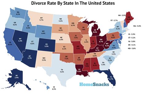 Divorce Rate By State In The United States 2024 Homesnacks