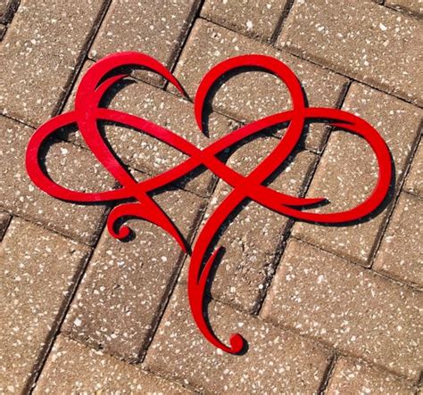 Infinity Heart Wood Sign Infinity Symbol Wall Art Love Etsy