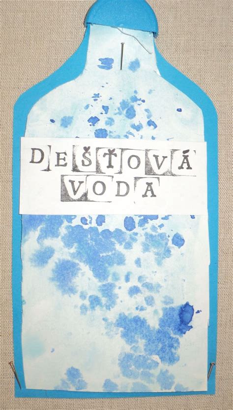 Voda dešťová - zapouštění vodovek do vlhkého papíru + inkoust