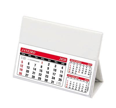 Brinde Calendário de Mesa PVC DVR Brindes