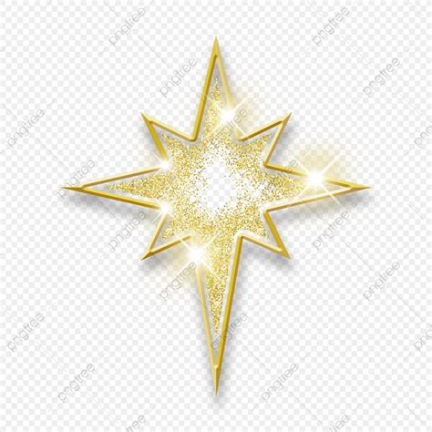 Star Anise Hd Transparent Star Anise Shiny Gold Powder Christmas Star