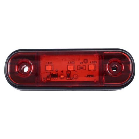 4x Red 3 Led 3 4inch Side Marker Light Lamp Truck Trailer Tail Light Signal Indicator Camper Rv