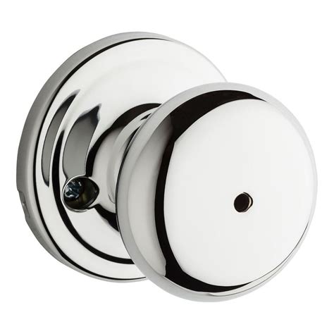 Kwikset Hancock Polished Chrome Privacy Bed Bath Door Knob With Lock