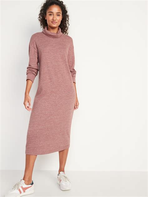 Long Sleeve Turtleneck Midi Sweater Shift Dress Old Navy