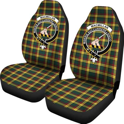 Scottish Macmillan Old Modern Clan Crest Tartan Car Seat Covers