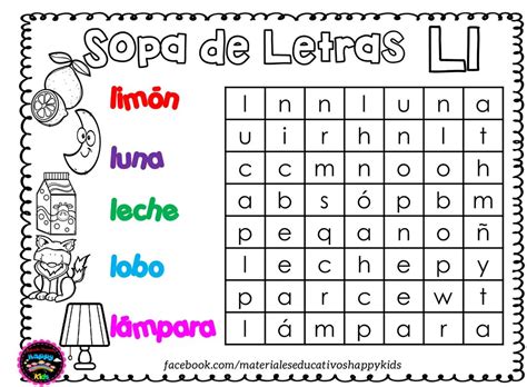 Sopas De Letras Para Trabajar El Abecedario Imagenes Educativas