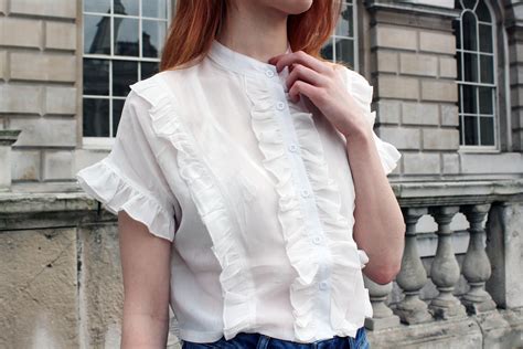 White Frilly Blouse Hannah Louise Fashion