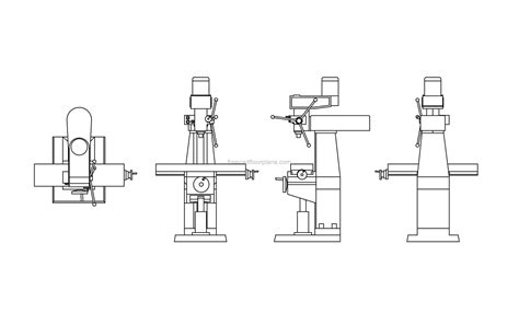 Milling Machine Free AutoCAD Block Free Cad Floor Plans