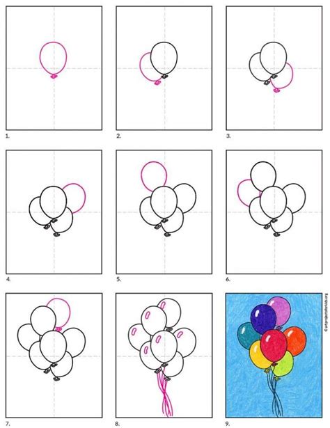 How To Draw A Balloon Art Projects For Kids Balloon Painting Balloon