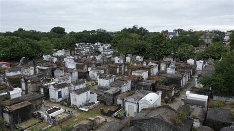 New Orleans Graveyard Cemetery Stock Footage New Orleans Aerial New