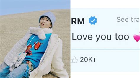 Bts Rm Ama A Army Y Lo Demuestra Con Tiernos Comentarios Foto Sonica