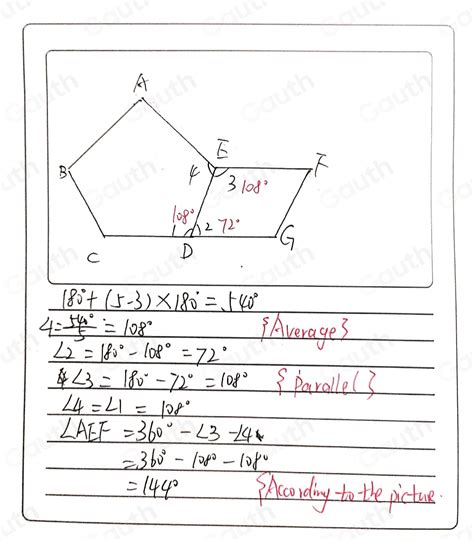 Solved Polygon ABCDE Is A Regular Pentagon Quadrilateral DEFG Is