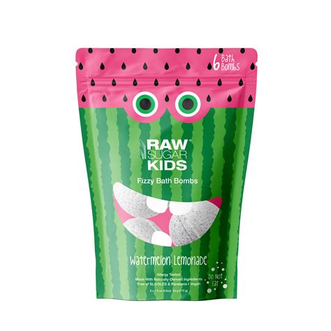 Raw Sugar Kids Fizzy Bath Bombs Watermelon Lemonade Shop Bath And Hair