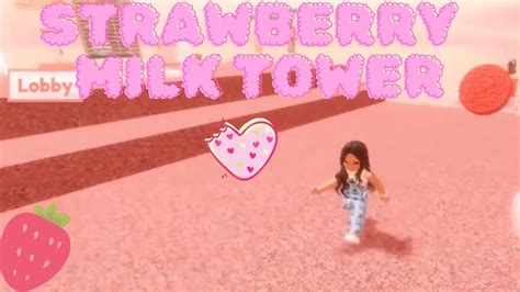 Roblox Strawberry Milk Tower Fun Gaming With Lily Pily Youtube