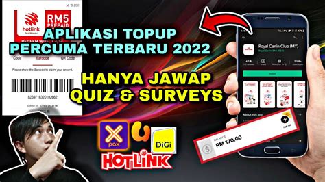 TERBARU CARA DAPAT TOPUP FREE APLIKASI TOPUP PERCUMA TERBARU YouTube