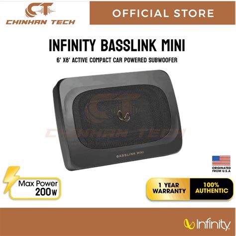 Infinity Basslink Mini X Active Compact Car Powered Subwoofer