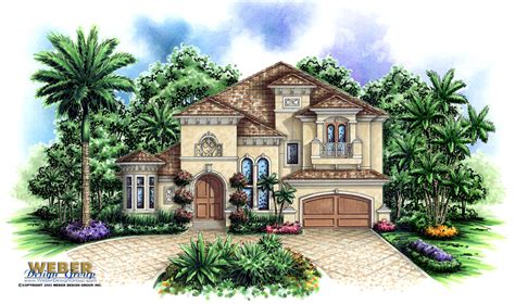 Mediterranean House Plan Coastal Mediterranean Tuscan Home Plan