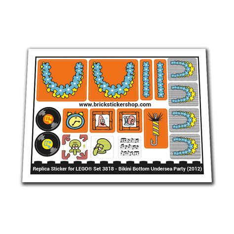 Replacement Sticker For Set Bikini Bottom Undersea Party