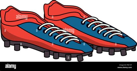 Football Cleats Icon Over White Background Vector Illustration Stock