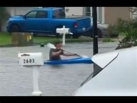 Florida Man Kayaks Across Flooded Orlando Neighborhood YouTube