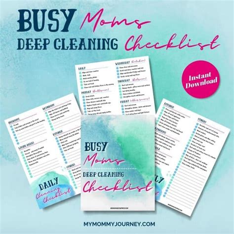 Busy Moms Deep Cleaning Checklist My Mommy Journey Shop