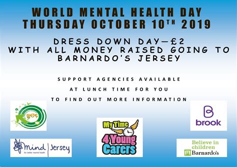 World Mental Health Day Thursday 10th October 2019