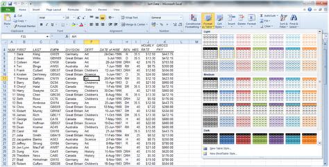 Microsoft Excel – Format Table Feature | Systematix Training