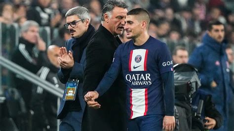 Psg Cette Scène Hallucinante Entre Verratti Et Galtier Vidéo