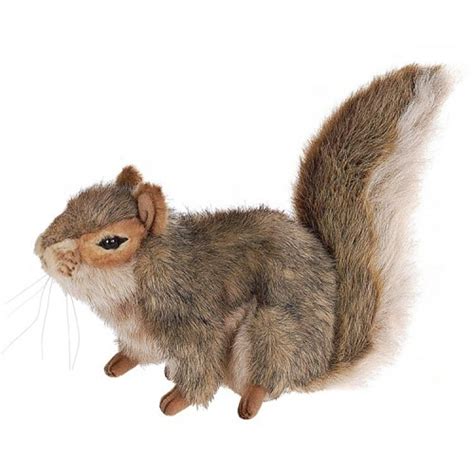 Hansa Gray Sitting Squirrel Plush