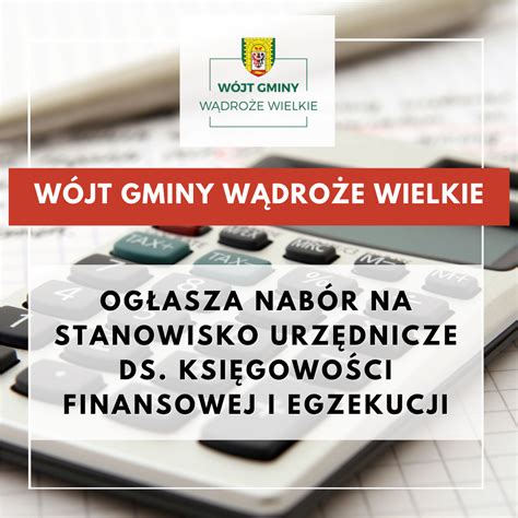 Ogłoszenie o naborze na stanowisko urzędnicze ds księgowości finansowej