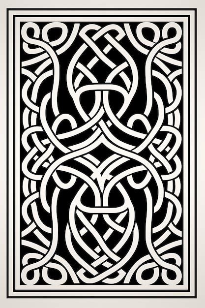 Premium Ai Image Cnc Laser Cut Celtic Knotwork Frame With Interwoven