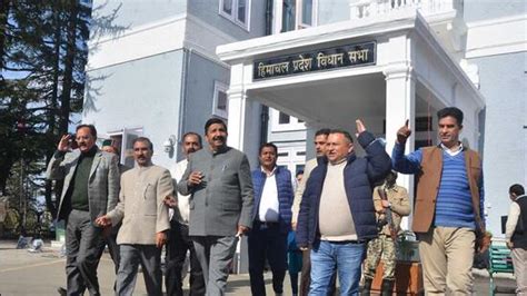 Himachal Budget Session Assembly Witnesses Uproar Congress Stages Walkout Hindustan Times