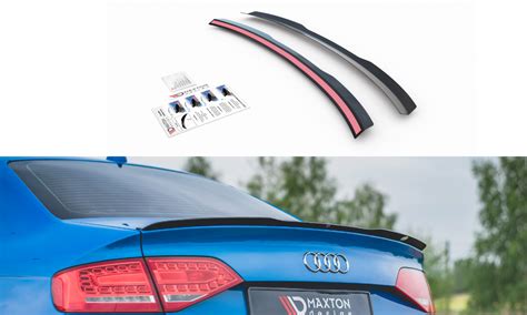 Spoiler Cap Audi A4 A4 S Line B8 B8 FL Sedan Gloss Black Our