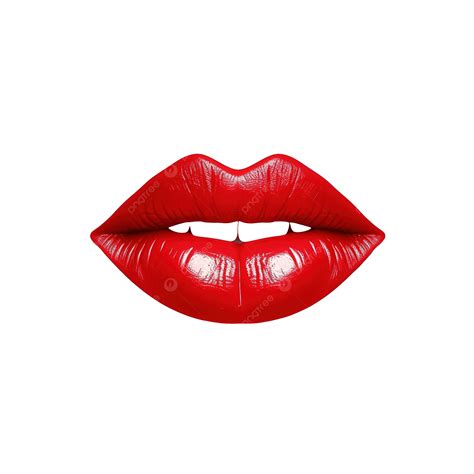 Red Lipstick Kiss Element Lips Kiss Lipstick Png Transparent Image