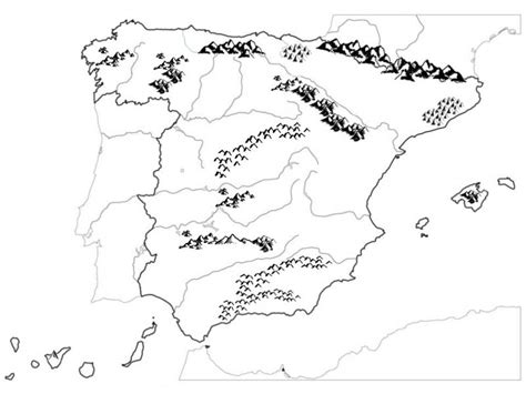 Dibujos De Mapa Fisico Espa A Para Colorear Vsun