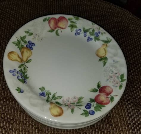 Set Of 8 Corelle Chutney Breadbutter Plates 725 Etsy