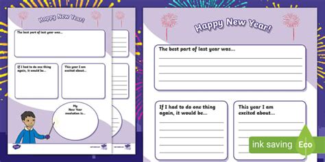 New Year Resolutions Writing Frames Hecho Por Educadores