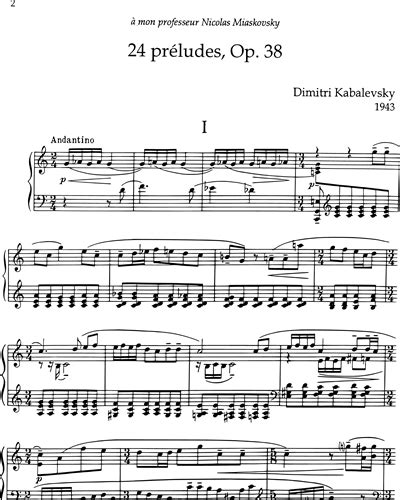 24 Préludes Op 38 Piano Sheet Music by Dmitry Kabalevsky nkoda